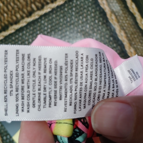 Art Class Floral Kids Swimsuit - Pink and Black - Picture 3 of 4